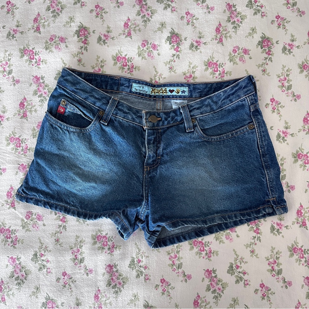 Mudd Dark Blue Jean Shorts